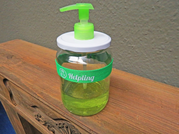 The Art of Upcycling – from glass jar to soap dispenser!